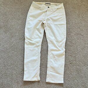 Theory cream slim fit ankle prima cotton with stretch in size 6
